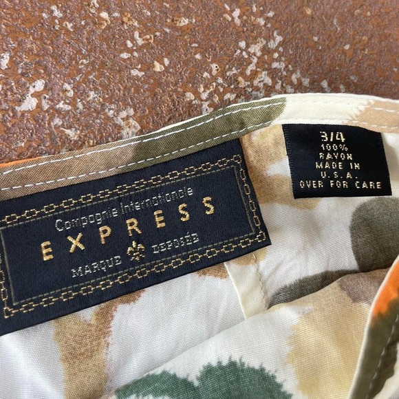 vintage y2k express floral mini skirt with pockets sz xs / made in USA - Picture 6 of 6